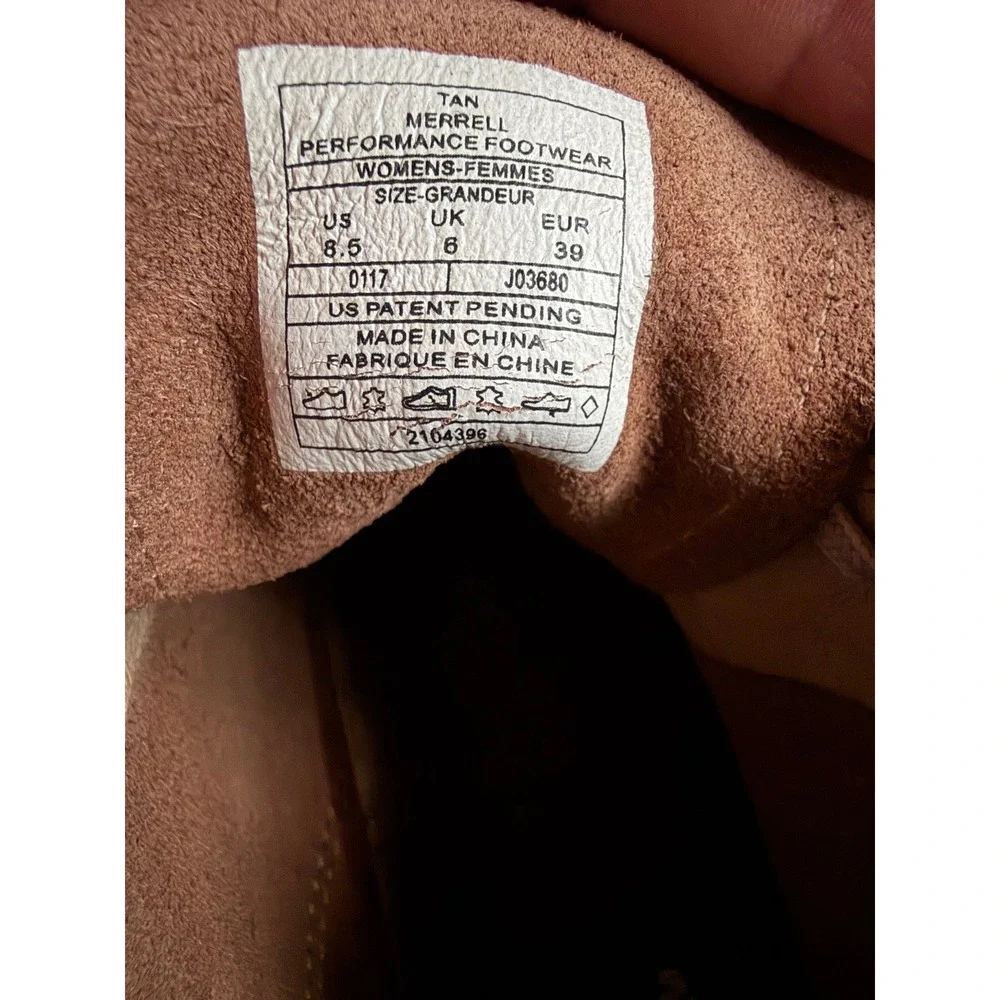 Merrell Freewheel Mesh Chukka Tan Leather Casual Boots J03680 Mens 7 Womens 8.5